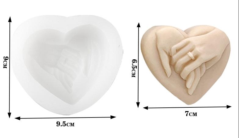 Молд силиконовый "Руки и сердца" 9,5*9,4см