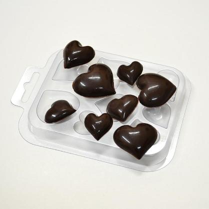 Форма пластиковая для шоколада "Шоко-сердечки"