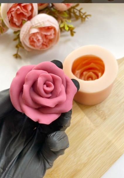 Молд силиконовый "Роза" размер 4,8см*2,7см,вес 32 гр