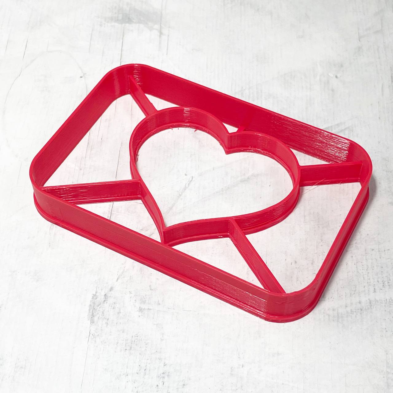 Выемка пластиковая "Письмо- сердце" для печенья 105*70мм