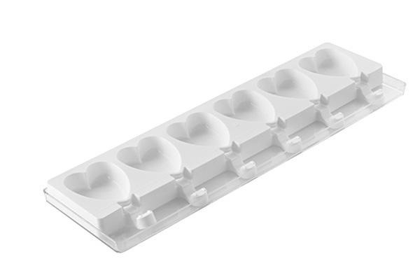 Форма силиконовая для мороженого "Gel03m Mini Heart-Ic 2шт", Silikomart