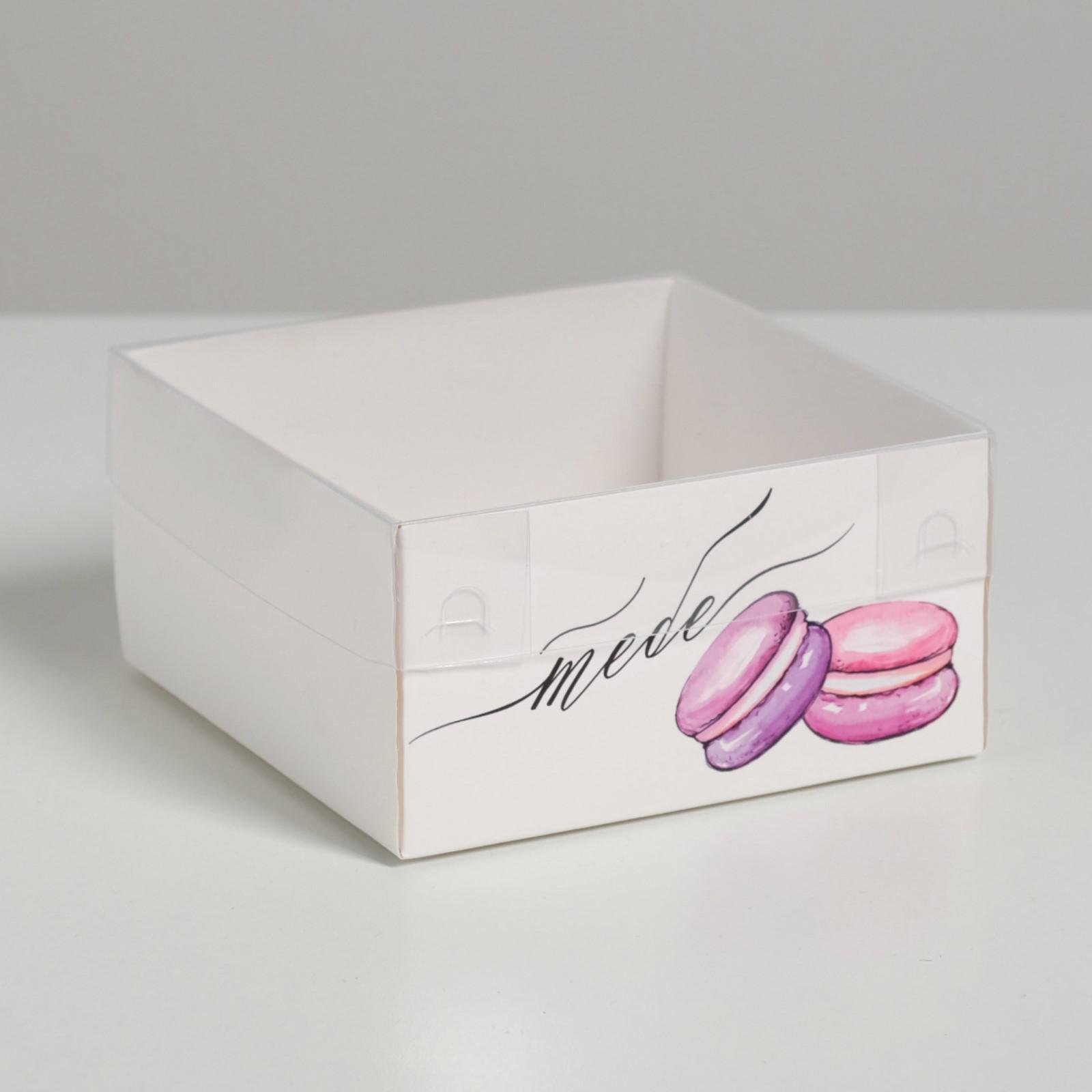 Коробка под бенто-торт с PVC крышкой «Тебе», 12 х 6 х 11,5 см