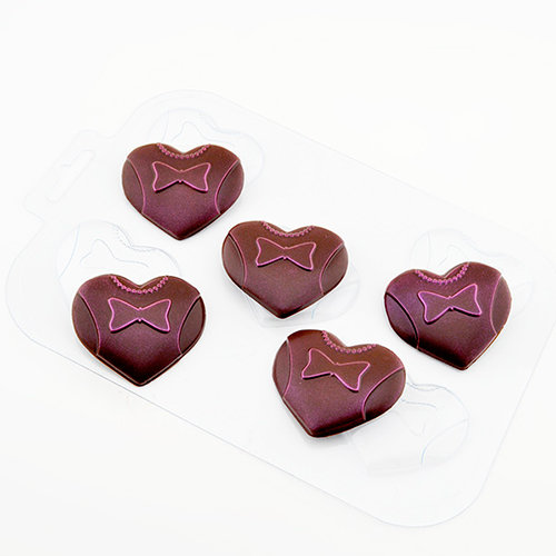Форма пластиковая для шоколада "Женское сердце"