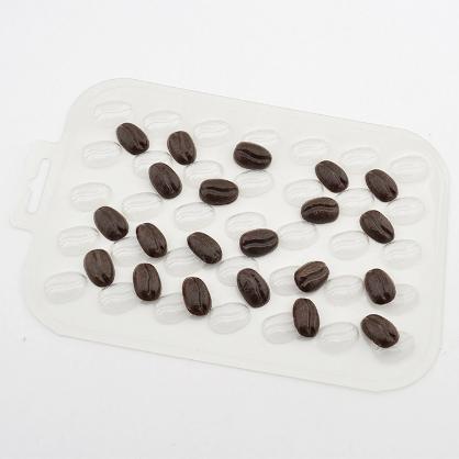 Форма пластиковая для шоколада "Кофейные зерна"