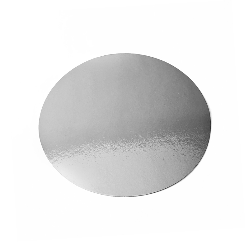 Подложка для пирожных "Круглая"серебро10*9*0,1 см