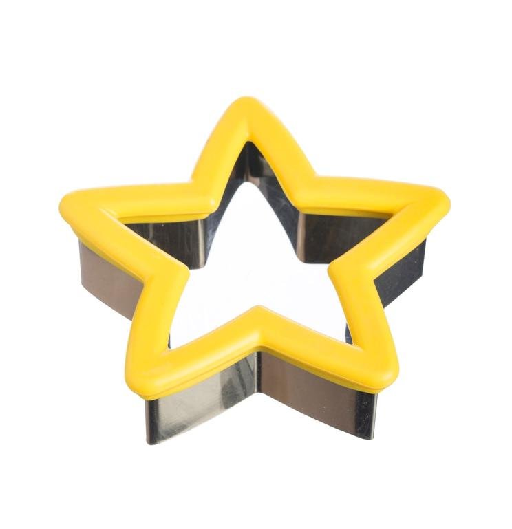 Выемка металлическая "Звезда" цвет желтый