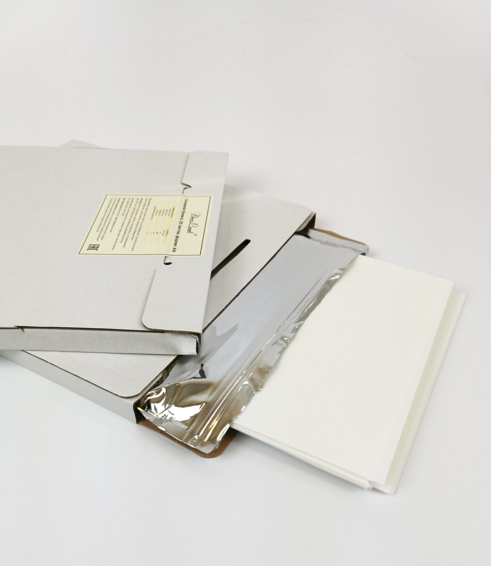 Бумага для принтера вафельная тонкая А4, 0.35мм*25шт, DecoLand