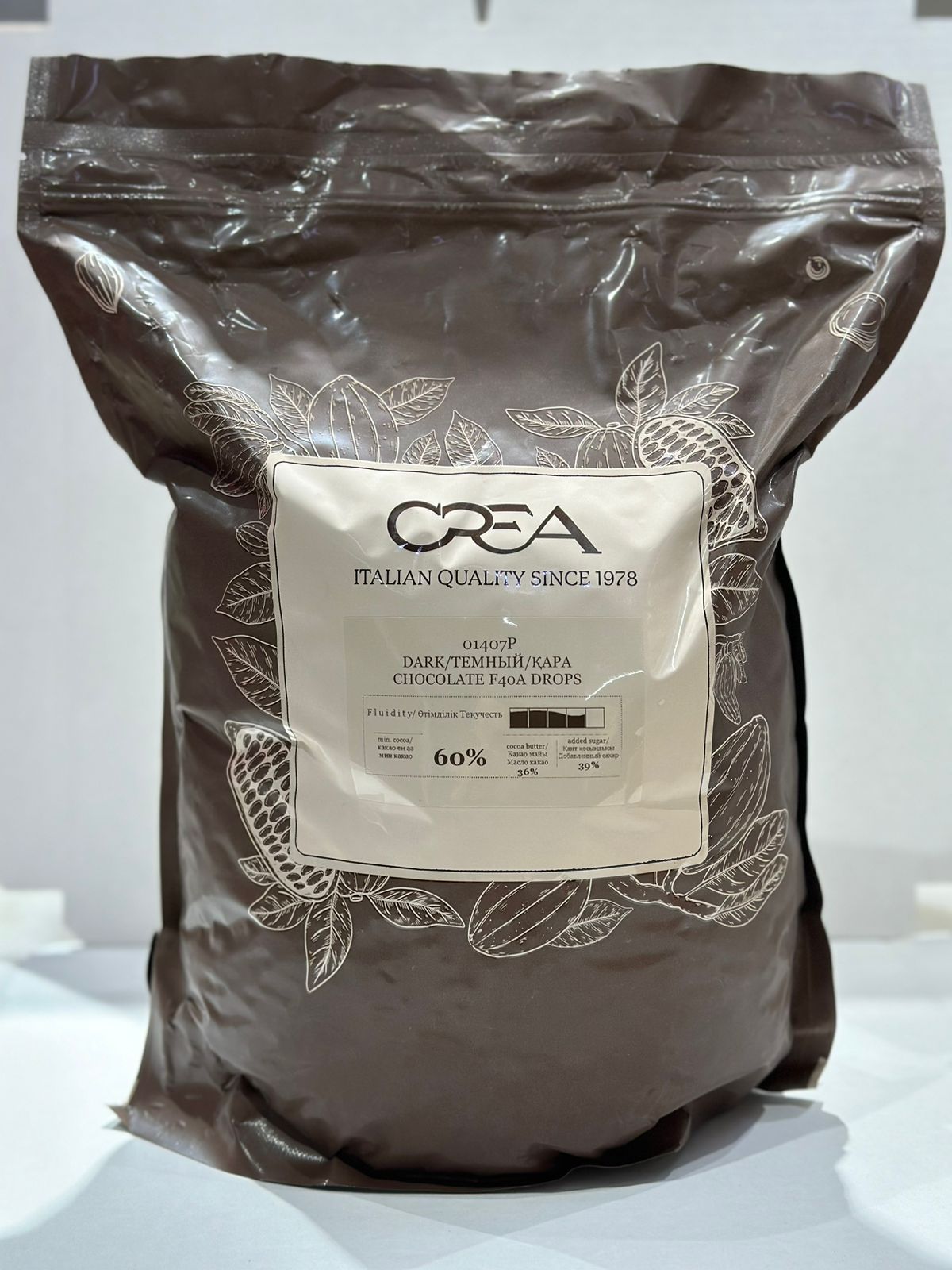 Crea темный шоколад Fondete premium 60%,5кг