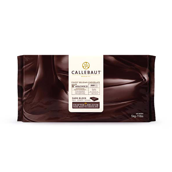 Каллебаут тёмный шоколад без сахара 54%, 5кг