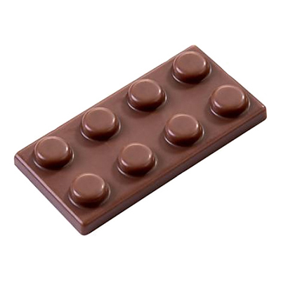 Форма поликарбонатная для шоколада "Плитка лего" 45*23*h6мм, 20шт*4гр, Martellato