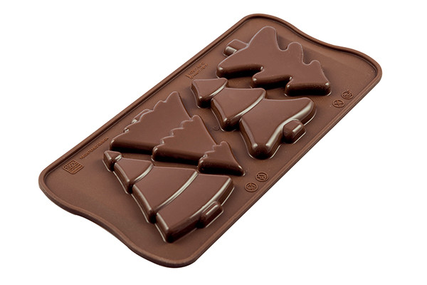 Форма силиконовая для шоколада "Елка шоколадная Scg46" 56*75*h8мм*14мл, Silikoмart
