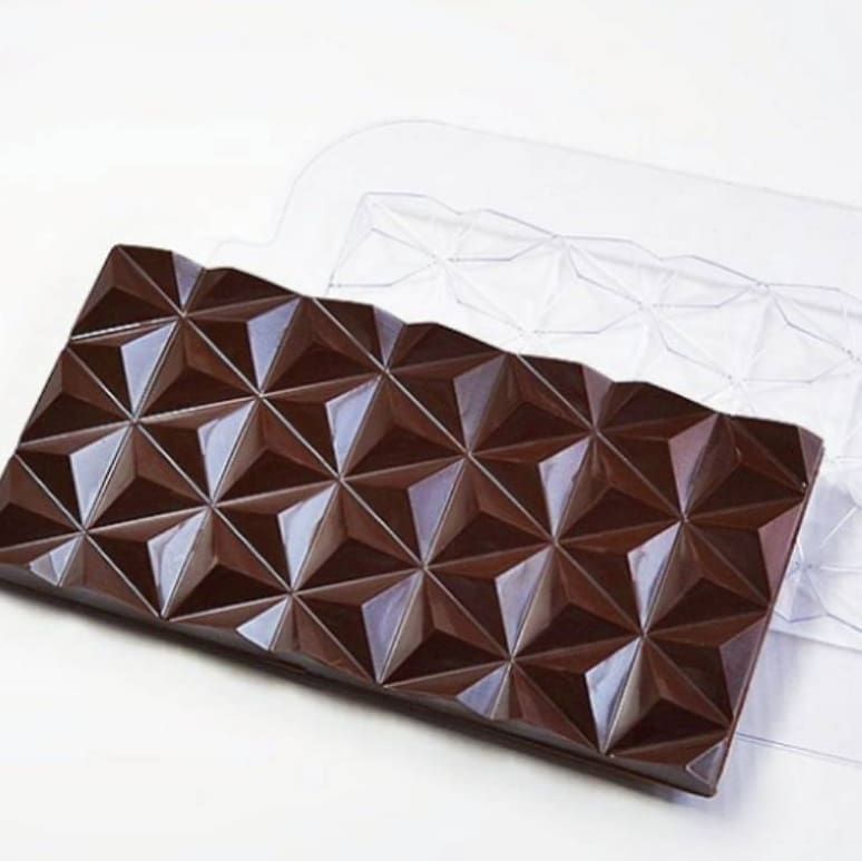 Форма пластиковая для шоколада "Плитка призма"