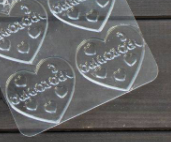 Форма пластиковая для шоколада "Сердечки с любовью" пластик 270*130мм, 10 ячеек, VTK