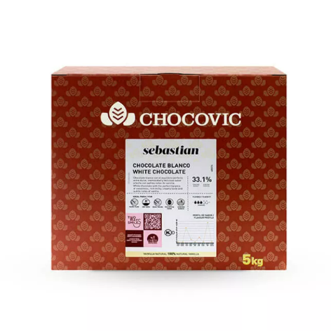 Шоколад белый Chocovic Sebastian 33,1% 5 кг