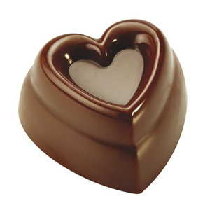 Форма поликарбонатная для шоколада "Сердце", Pavoni 