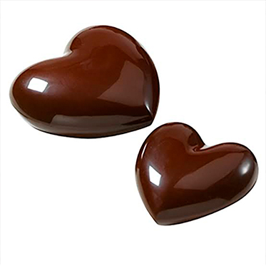 Форма пластиковая для шоколада "Сердечки" 2вида*16шт
