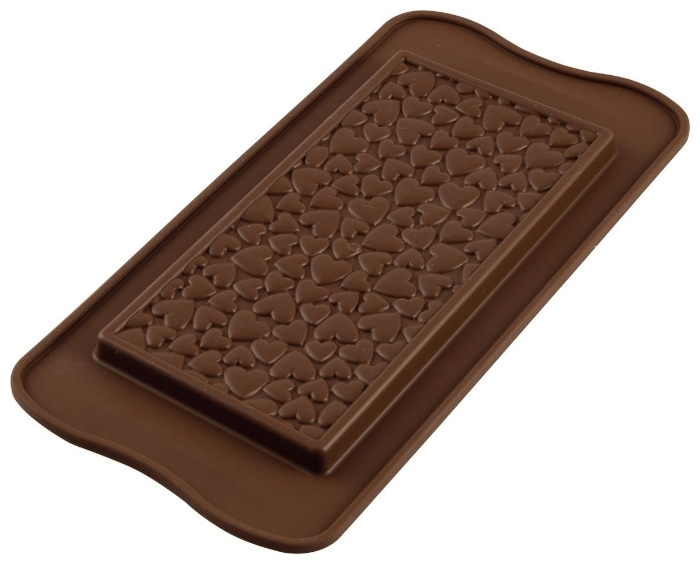 Форма силиконовая для шоколадных конфет "Шокобар любовь Scg38" 155*76*h8мм*85мл, Silikoмart