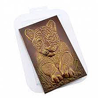 Форма пластиковая для шоколада "Тигр На Траве"