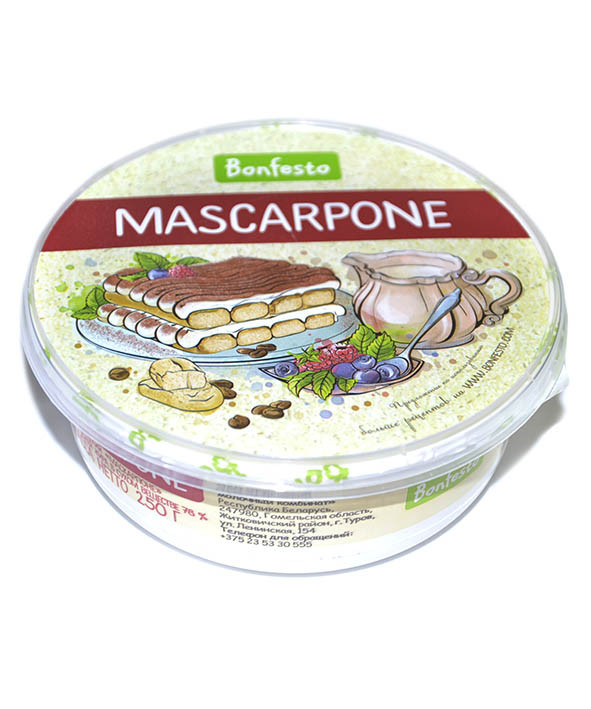 Сыр Mascarpone "Bonfesto",78%, 250гр