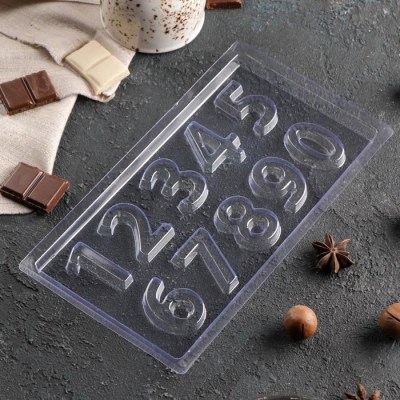 Форма пластиковая для шоколада "Цифры"