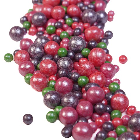 Драже зерновое в глазури "Жемчуг зеленый, красный, малиновый, сиреневый микс №175" 100гр